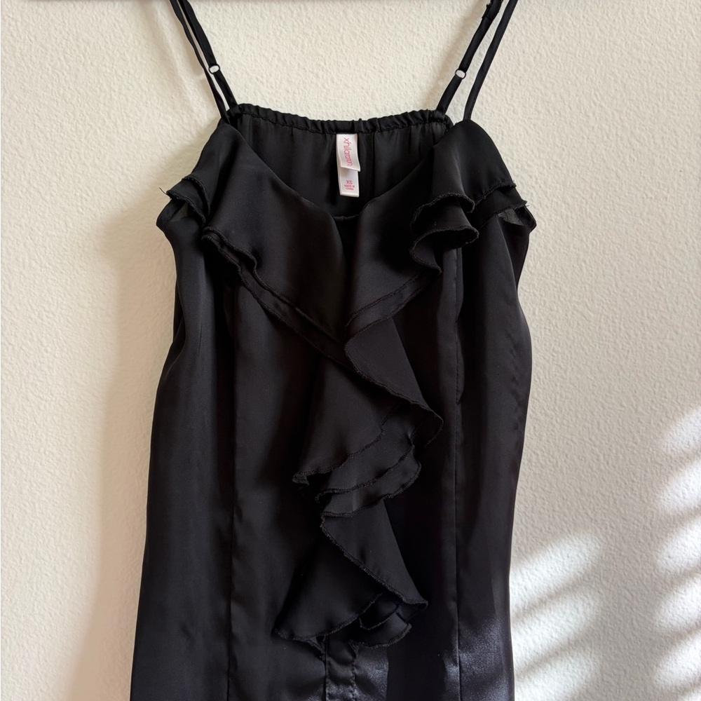 Elegant Black Ruffled Top